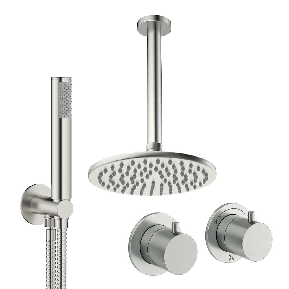 UK Bathroom Store Concealed Shower Set Crosswater Module Shower Set 1 with Fixed Head and Pencil Handset