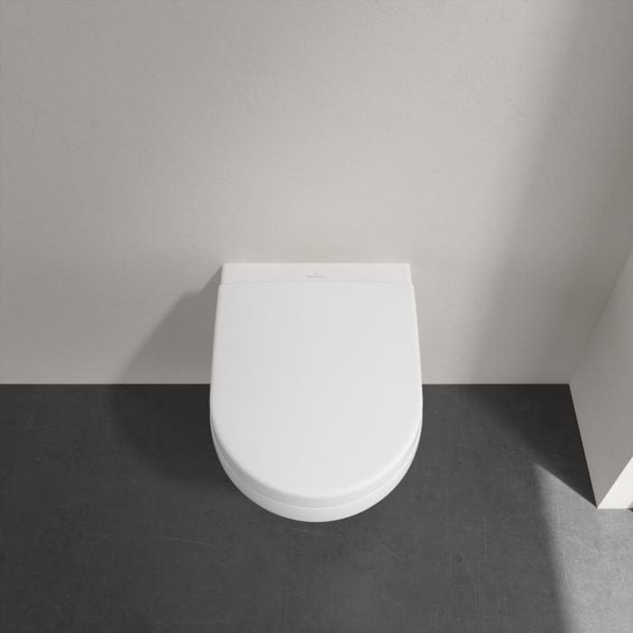 Villeroy & Boch Wall Hung Toilet Villeroy & Boch Architectura Compact Wall Hung Rimless DirectFlush Toilet with Soft Close Seat