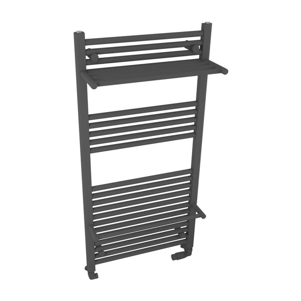 Eastbrook Ladder Rail 1200 x 600 / Dual Fuel Eastbrook Haddenham Straight Vertical Towel Rail in Matt Anthracite