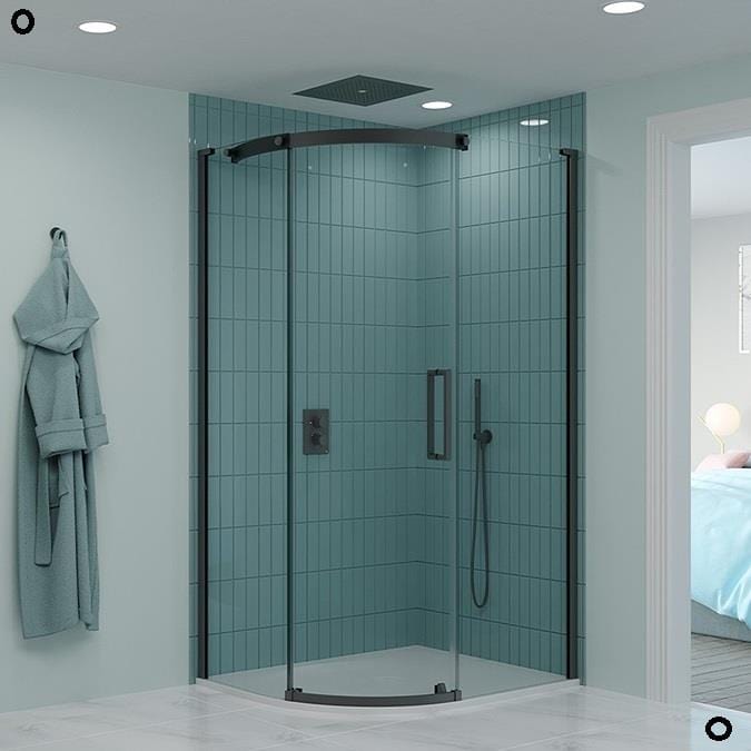 Crosswater Quadrant Shower Enclosure Slate / 1200 x 900mm / Left Hand Crosswater Optix Single Door Quadrant Shower Enclosure