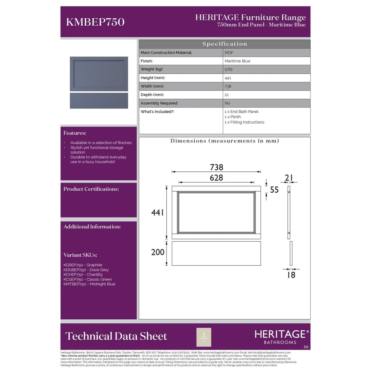 Heritage Bath Panel Heritage Bath End Panel
