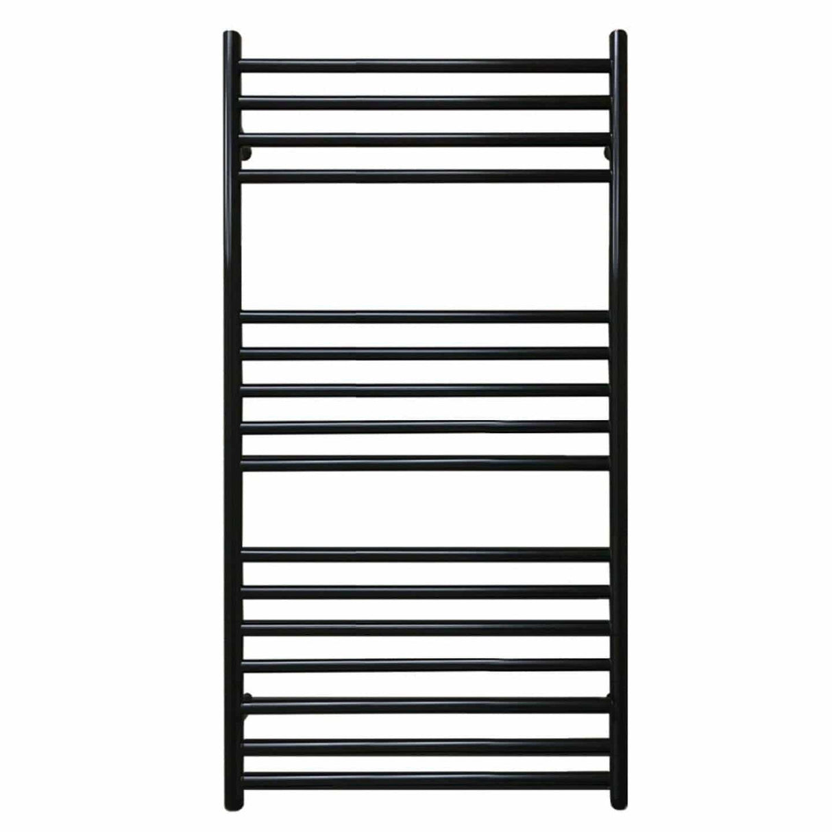 JIS Ladder Rail 1000 x 520mm / Black / Central Heating JIS Sussex Steyning Vertical Stainless Steel Heated Towel Rail