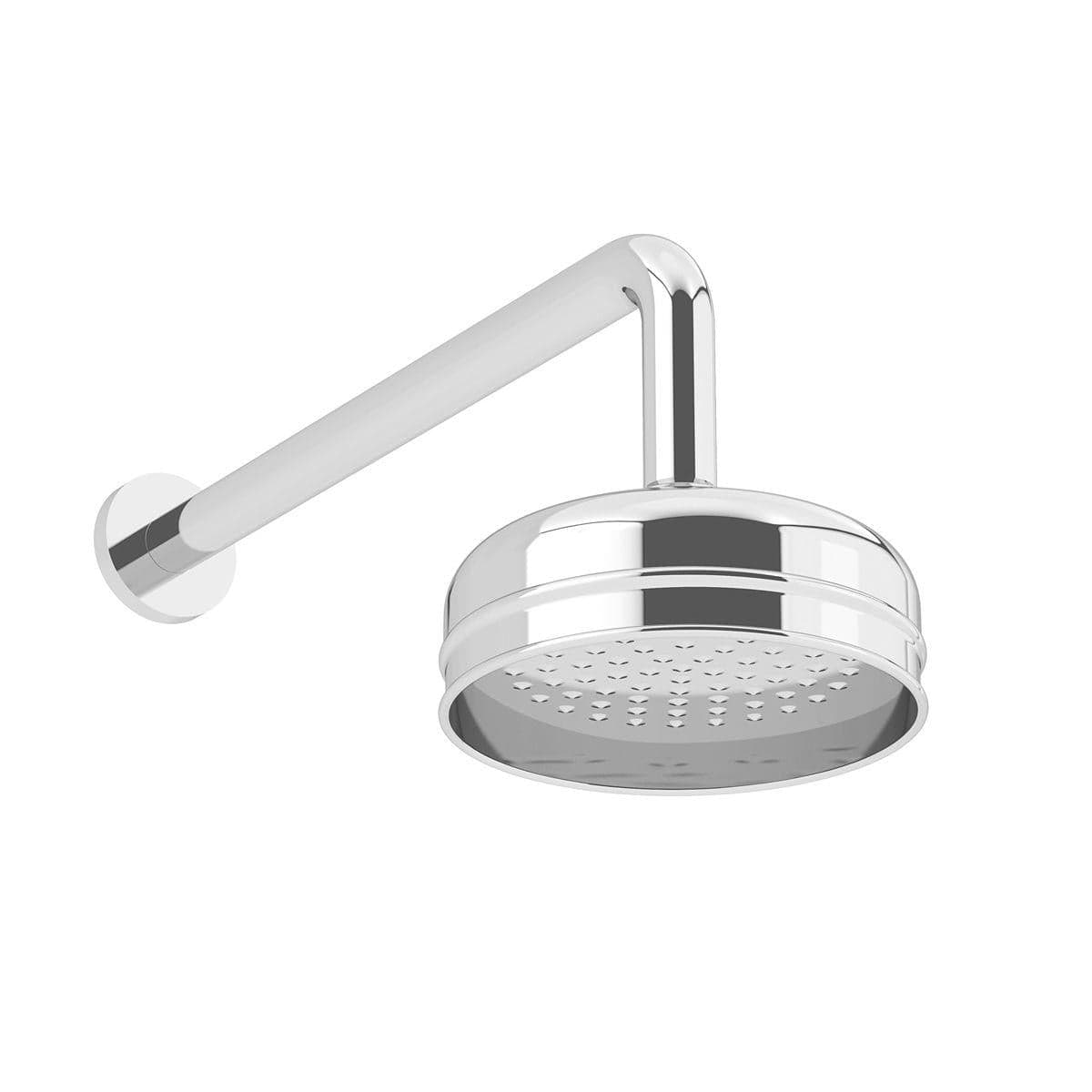 Heritage Fixed Shower Head Chrome Heritage Deluxe Fixed Round Shower Head and Arm