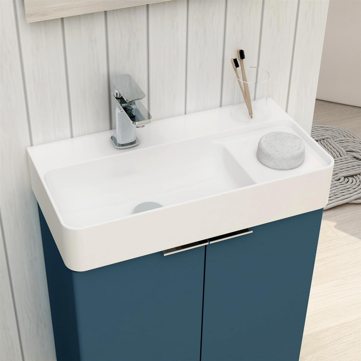 Imex Wall Mounted Vanity Unit Imex Blade Wall Mounted 600mm Double Door Vanity Unit with Basin