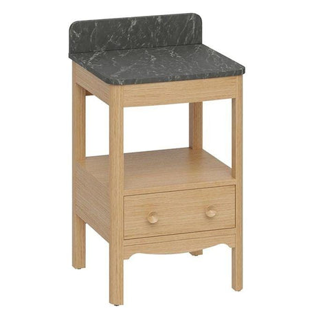 Burlington Floor Standing Vanity Unit Light Oak / Marquina Burlington Guild Floor Standing 560mm Vanity Unit with Worktop