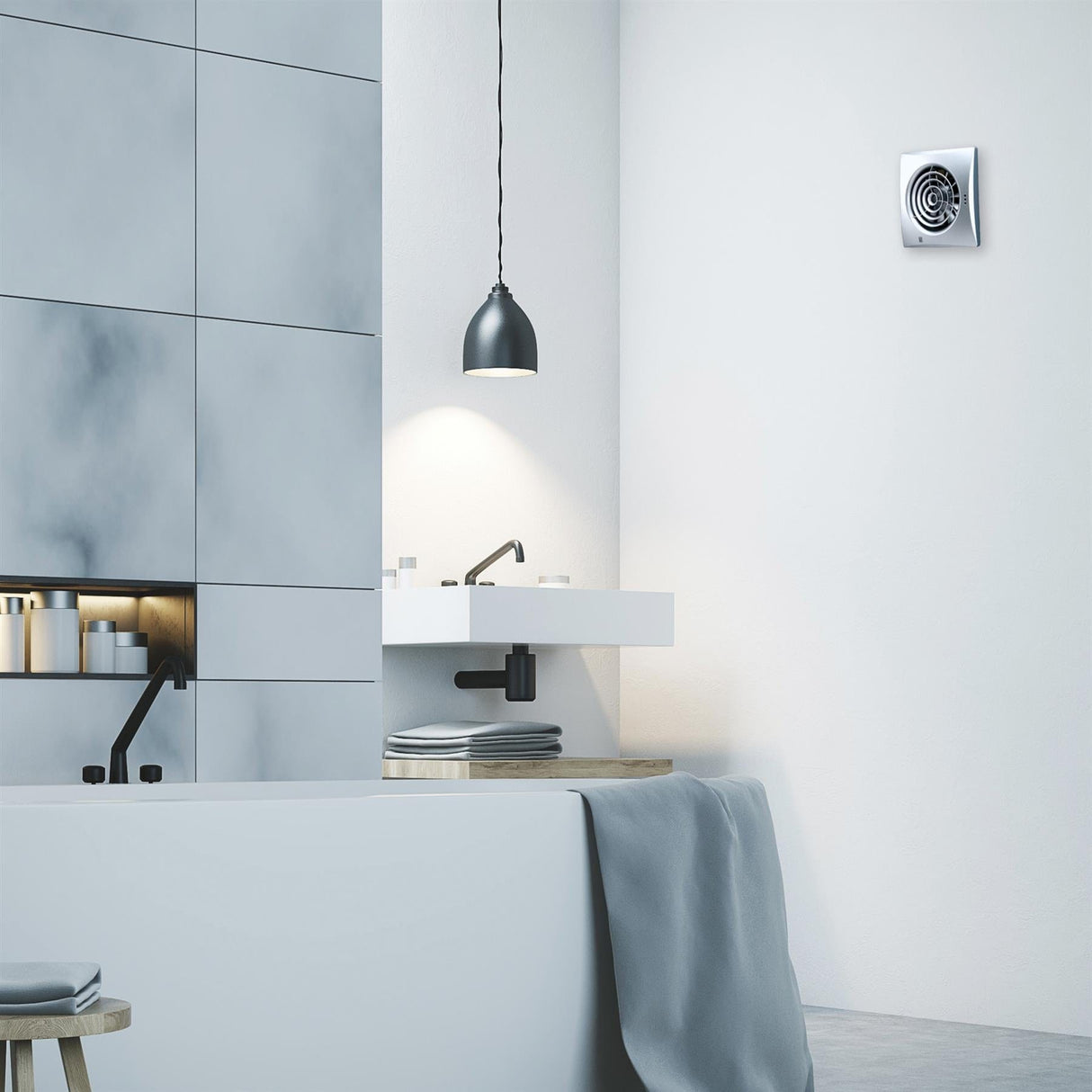 HiB Wall Mounted Fan HiB Hush Wall Mounted Bathroom Fan