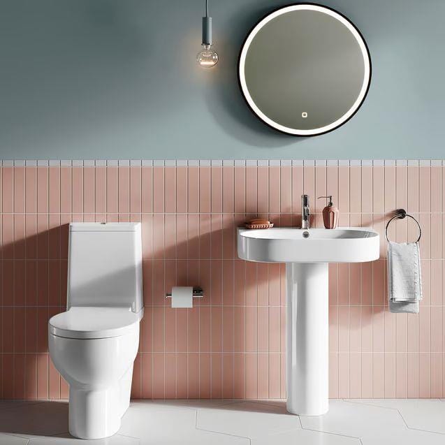 Britton Pedestal Basin Britton Trim 500mm 1 Tap Hole Basin