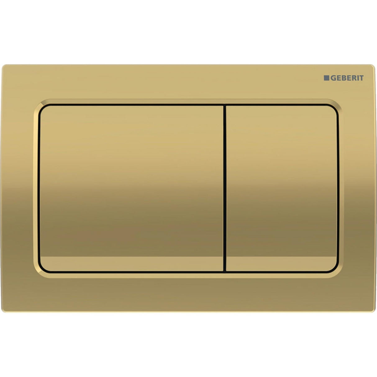 Geberit Flush Plate Brass Geberit Alpha Flush Plate with Square Buttons