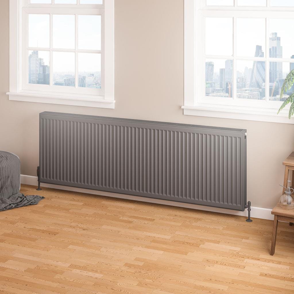 Aquarius Type 22 600 x 1800mm Aquarius Type 22 Compact Panel Radiator in Matt Anthracite