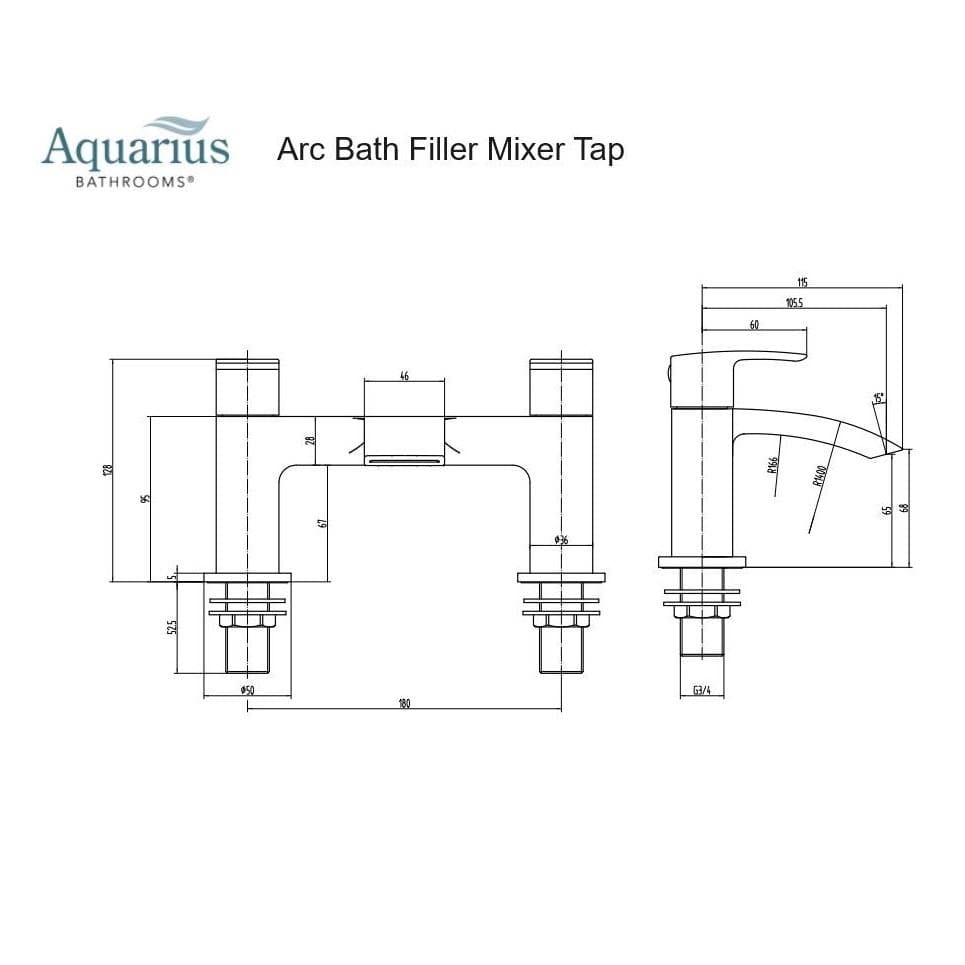 Aquarius Bath Mixer Aquarius Arc Bath Filler Mixer Tap