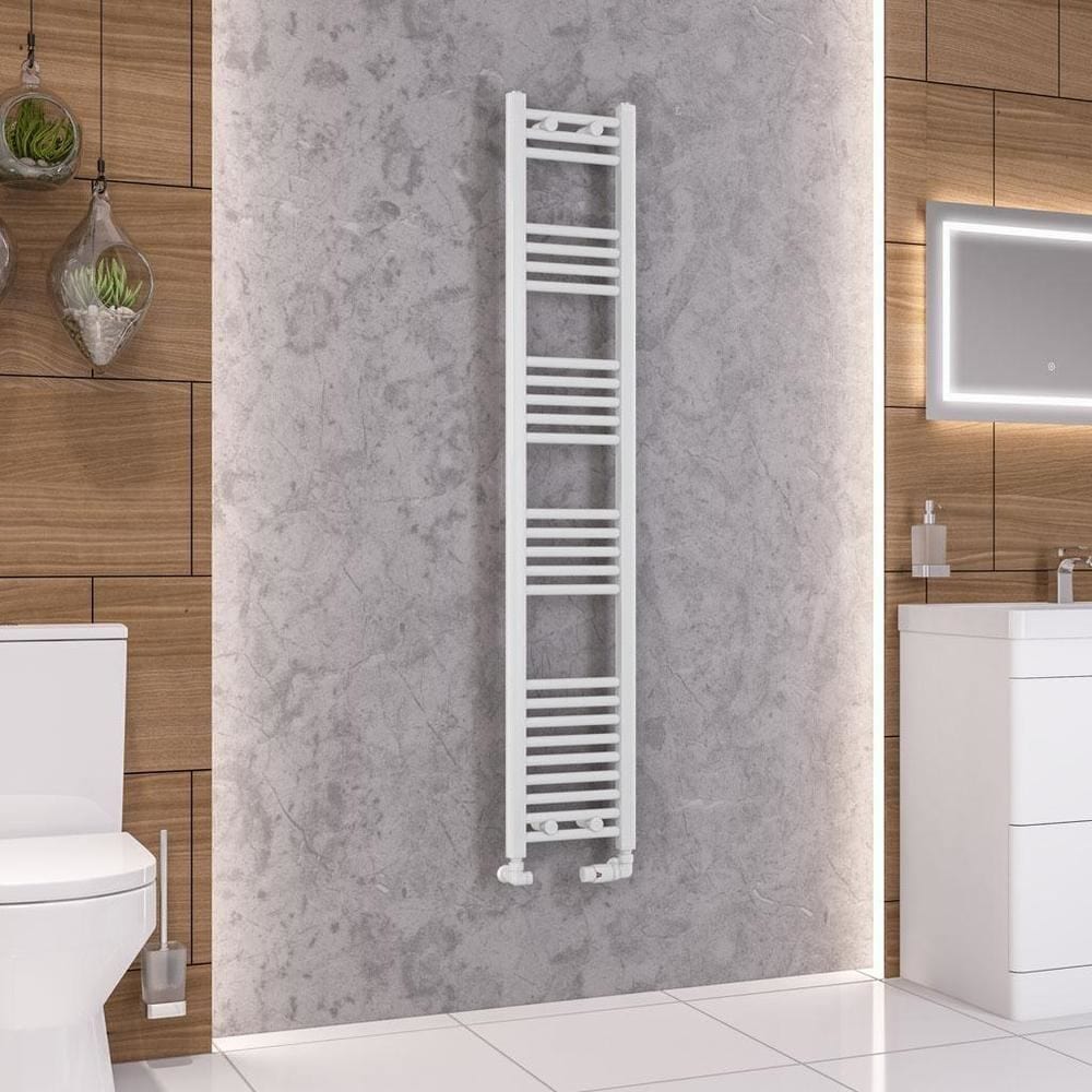 Eastbrook Wendover Straight Vertical Heated Towel Rail in White