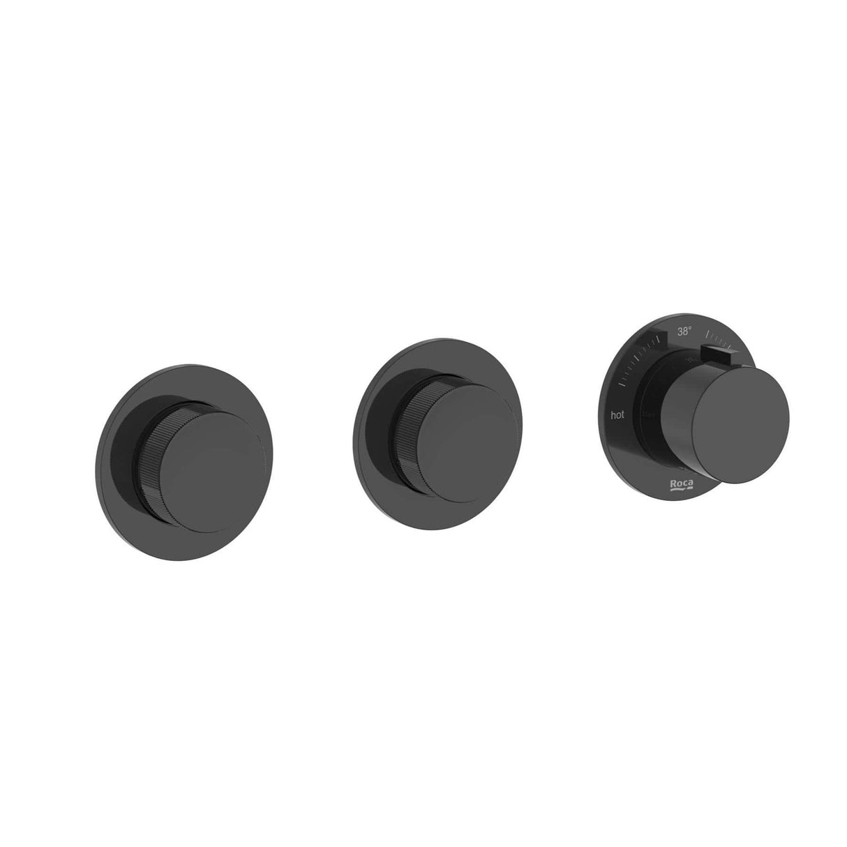 Roca Concealed Shower Set Roca T-Multi Switch Thermostatic Concealed Shower Valve with Rainshower Head, Shower Handset and Hose