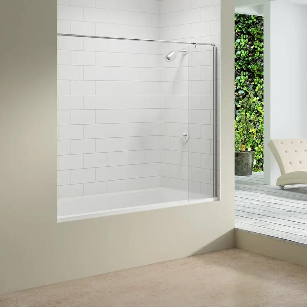 Merlyn Bath Screen Merlyn Curtain Rail with Bath Screen in Recess