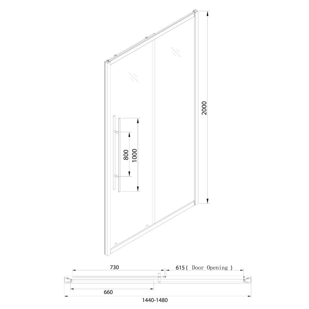 Eastbrook Vantage 2000 Sliding Shower Door
