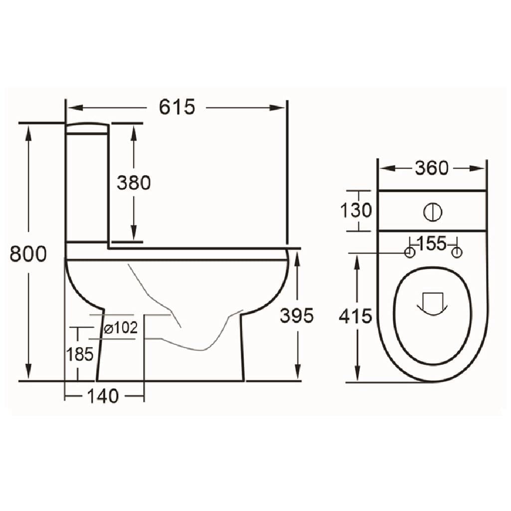 Eastbrook Close Coupled Toilet Eastbrook Dura Close Coupled Toilet with Soft Close Seat