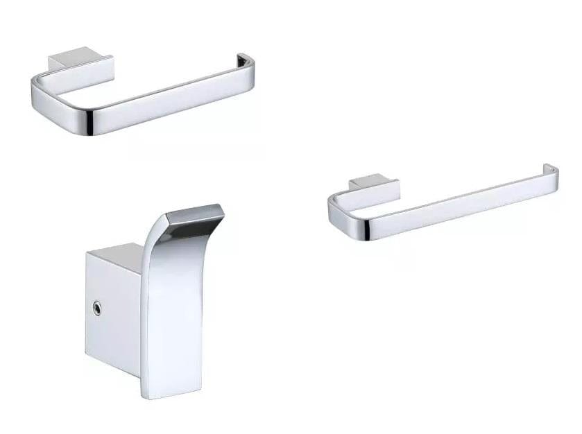 Aquarius Bathrooms Accessory Set Chrome Aquarius FT 3 Piece Bathroom Accessory Pack