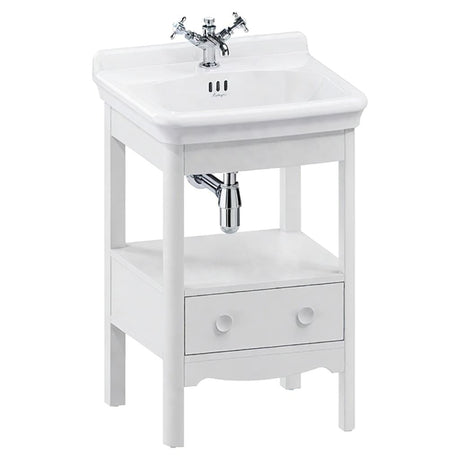 Burlington Floor Standing Vanity Unit Varley White / 2 Hole Burlington Guild Floor Standing 560mm Vanity Unit with Basin