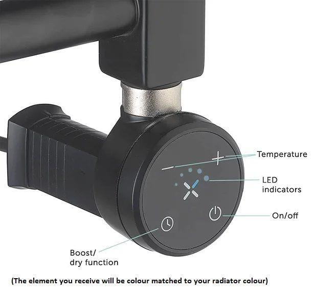 Crosswater Ladder Rail Crosswater MPRO Designer Vertical Towel Radiator in Matt Black