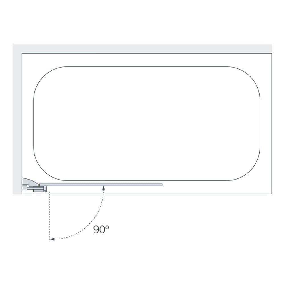 Lakes Hinged Shower Door Lakes Hinged Bath Screen 1000 x 1500mm in Chrome