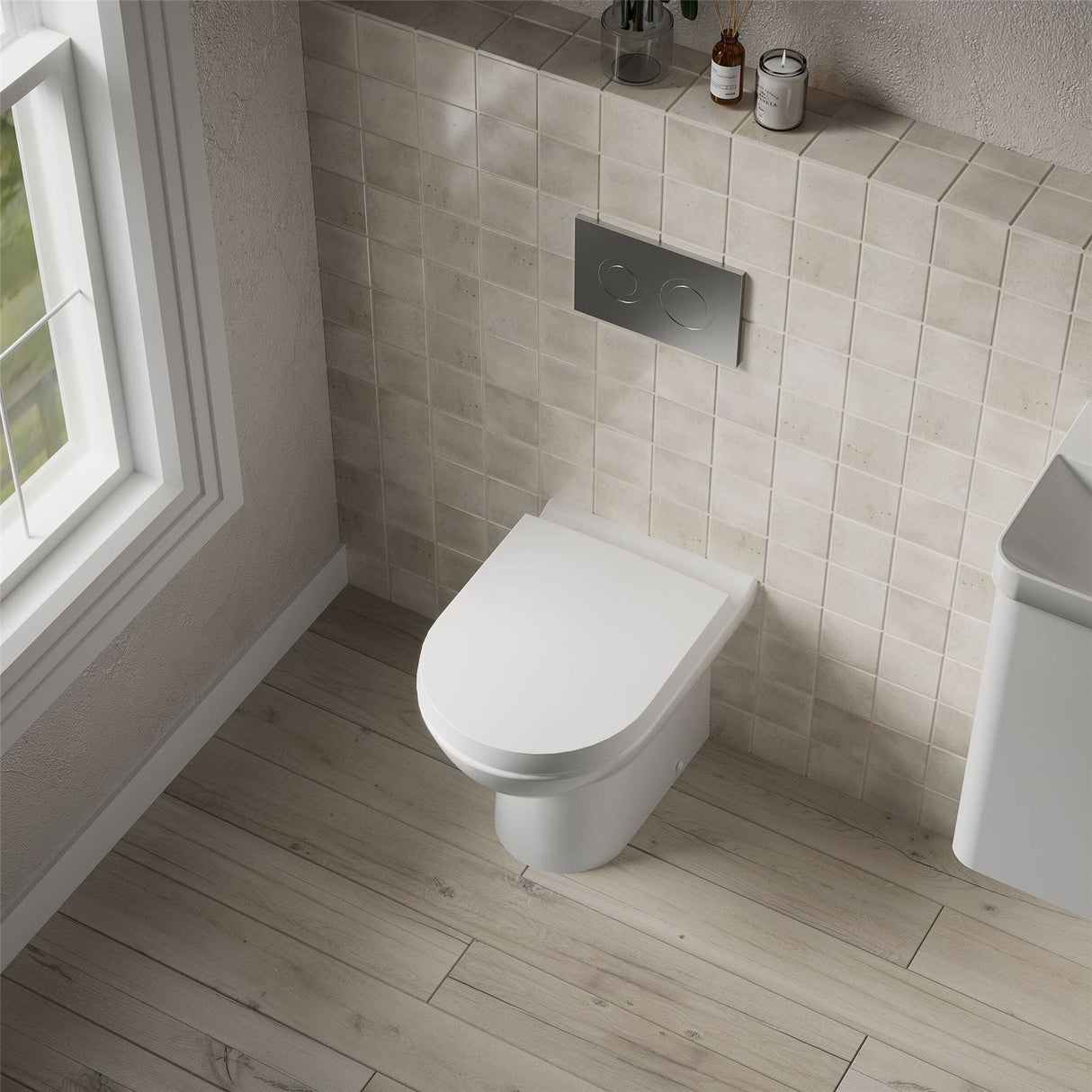Aquarius Bathrooms Back To Wall Toilet Aquarius Essence Back to Wall Toilet with Soft Close Quick Release Seat