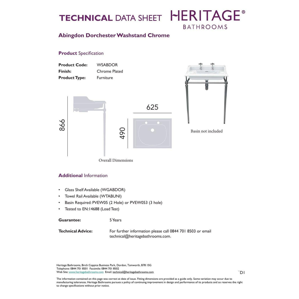Heritage Wall Hung Basin Heritage Dorchester Square Basin with Abingdon Washstand