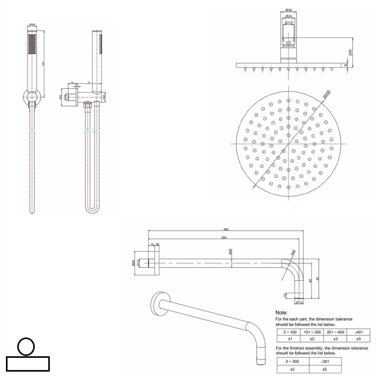 Crosswater Concealed Shower Set Crosswater Crossbox Push 2 Button 2 Outlet Shower Bundle Version 2
