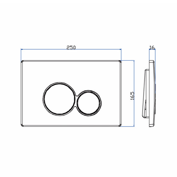 Imex Round ABS Flush Plate (for IMFF01 & IMCC0 Cisterns) in Chrome