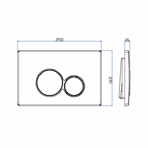Imex Round ABS Flush Plate (for IMFF01 & IMCC0 Cisterns) in Chrome