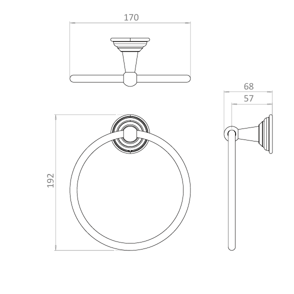 Crosswater Belgravia Towel Ring
