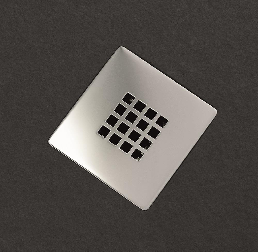 Aquarius Rectangle Shower Tray Aquarius Honiston Mineral Composite Slate Effect Shower Tray in Charcoal Grey