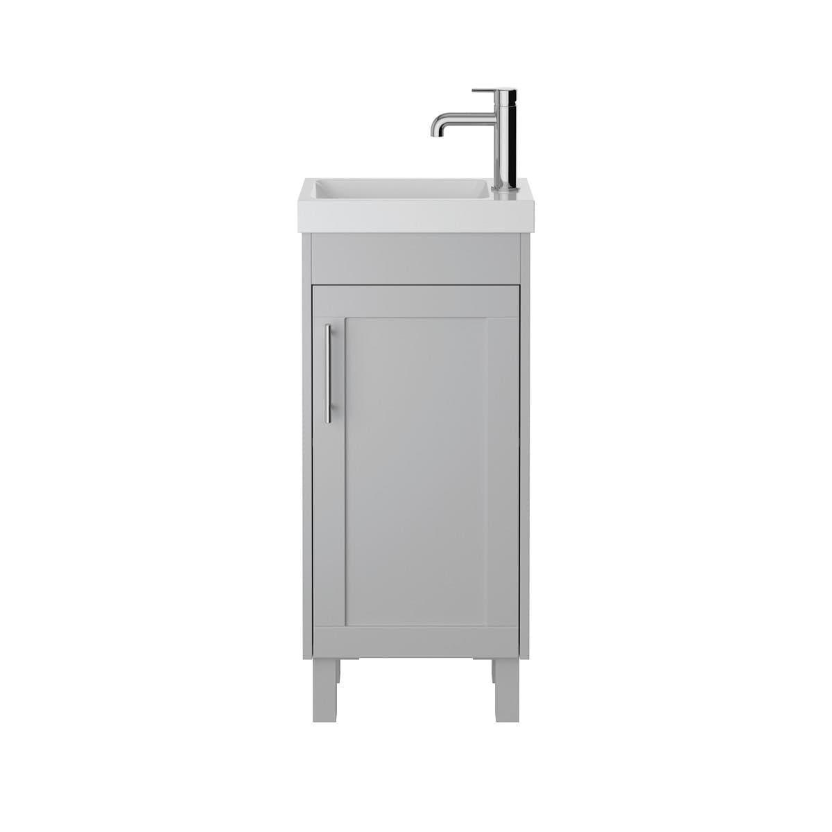 Heritage Cloakroom Vanity Unit Dove Grey Heritage Lynton 400mm Cloakroom Floor Standing Unit with 1 Tap Hole Basin
