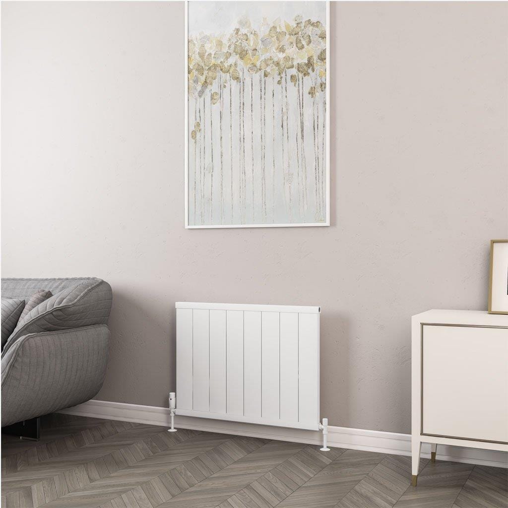 Eastbrook Panel Radiator 600 x 810mm / Matt White Eastbrook Kingswood Slimline Horizontal Aluminium Radiator