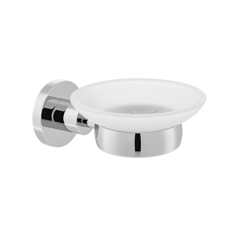 VADO Soap Dish Vado Elements Frosted Glass Soap Dish And Holder in Chrome