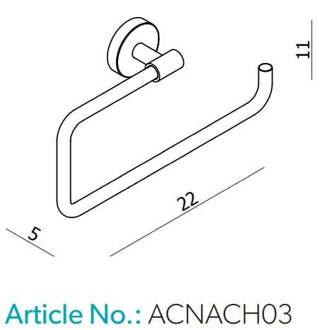 HIB Towel Rails and Rings HIB Nano Towel Ring in Chrome