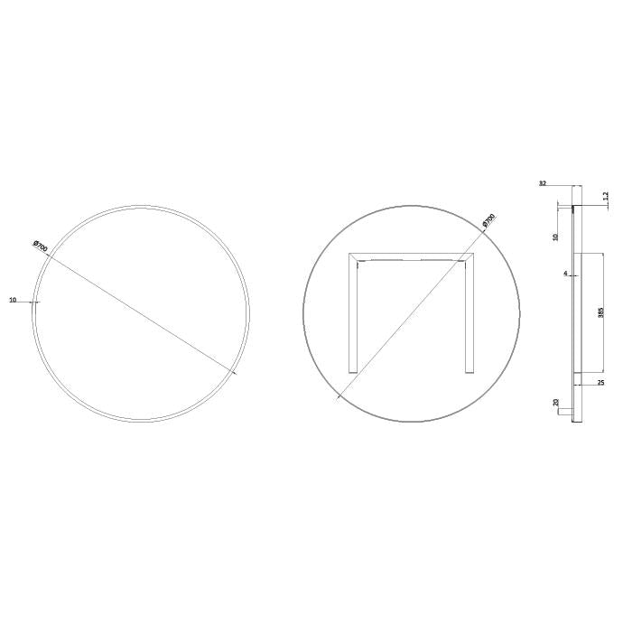 Crosswater Standard Mirror Crosswater Infinity Round Framed Mirror