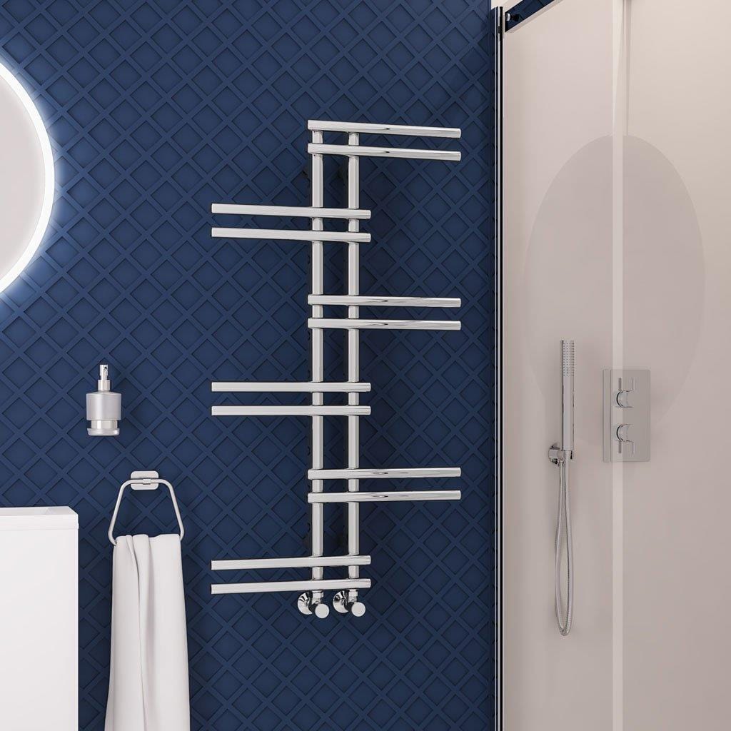 Eastbrook Designer Towel Radiator Eastbrook Pesaro Straight Vertical Heated Towel Rail in Chrome