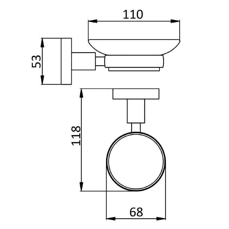 JTP Soap Dish JTP VOS Wall Mounted Soap Dish