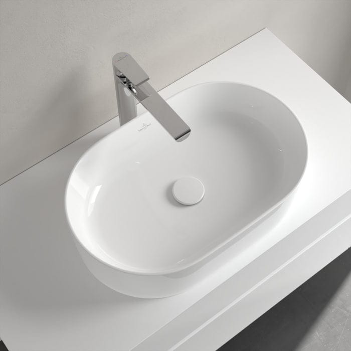 Villeroy & Boch Countertop Basin Villeroy & Boch Collaro 560mm Oval Countertop Basin in White Alpin