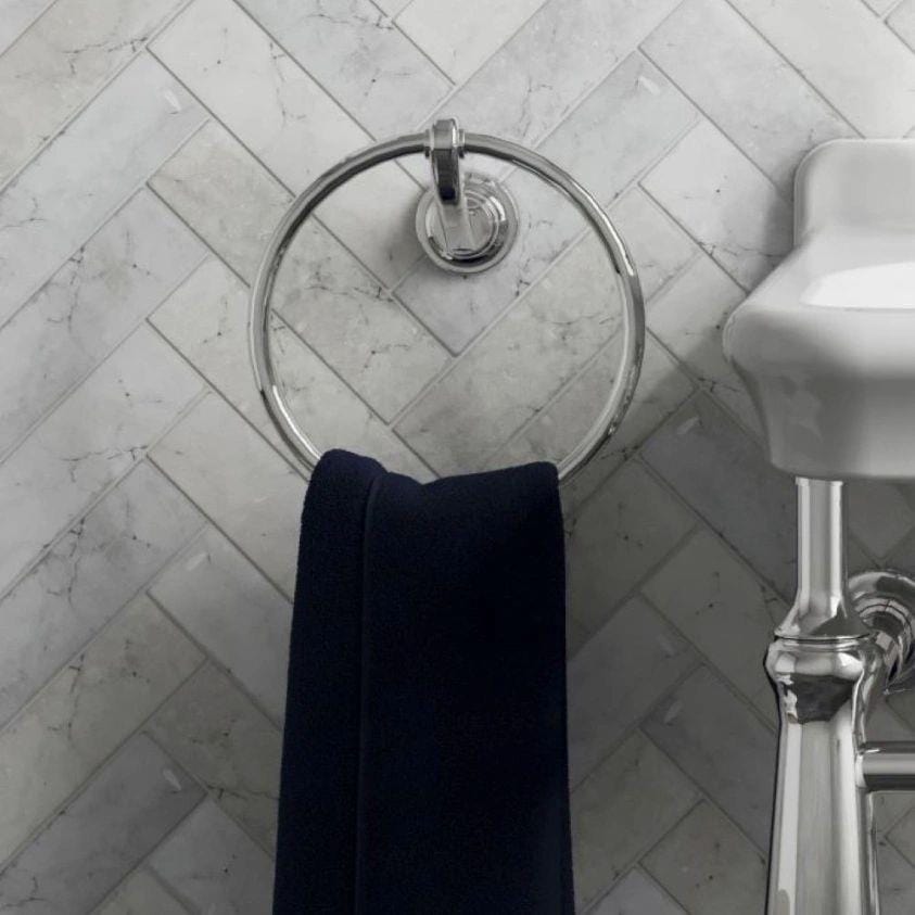 Burlington Towel Rails and Rings Chrome Burlington Guild Towel Ring