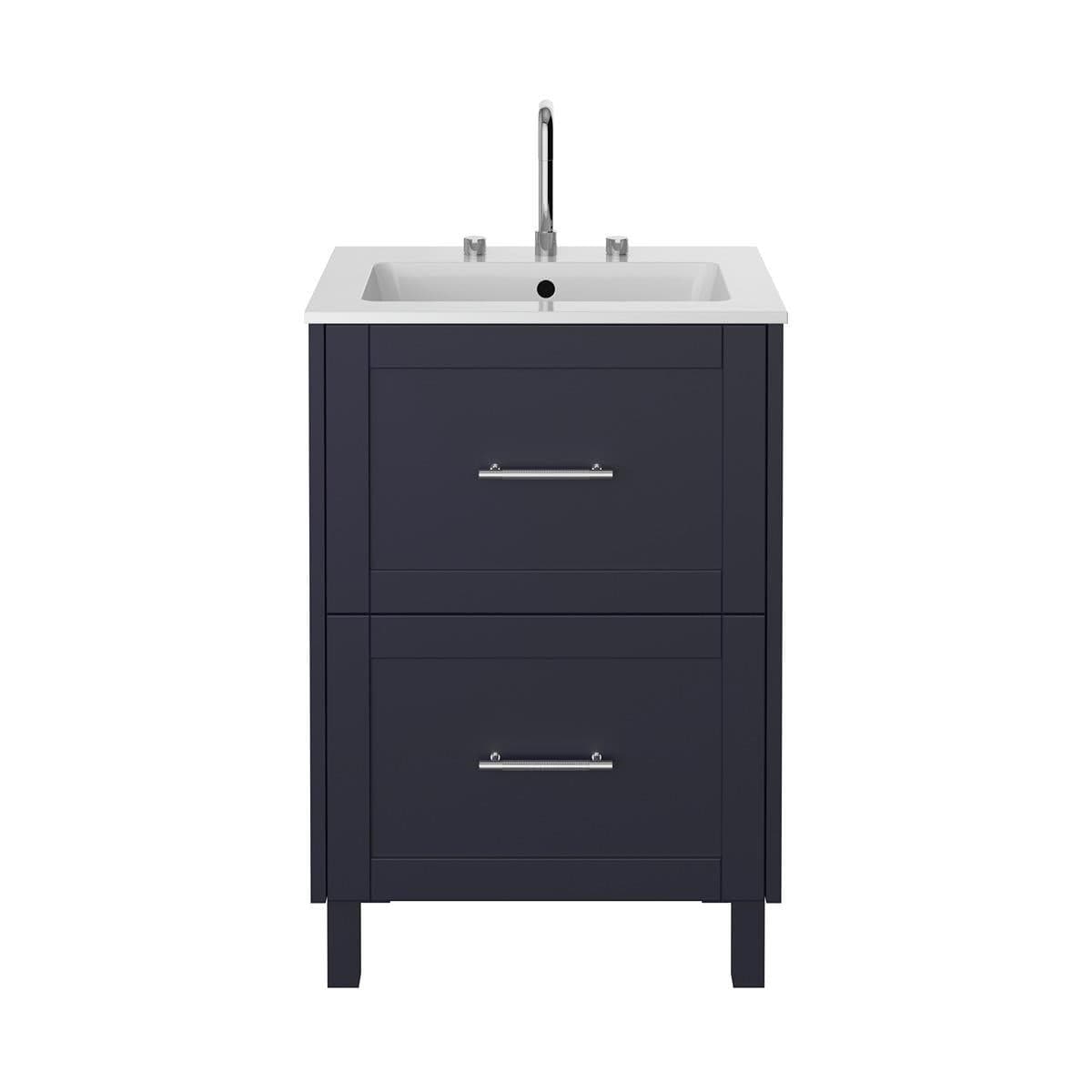 Heritage Floor Standing Vanity Unit Midnight Blue / 1 Heritage Lynton 600mm Floor Standing Vanity Unit with Basin