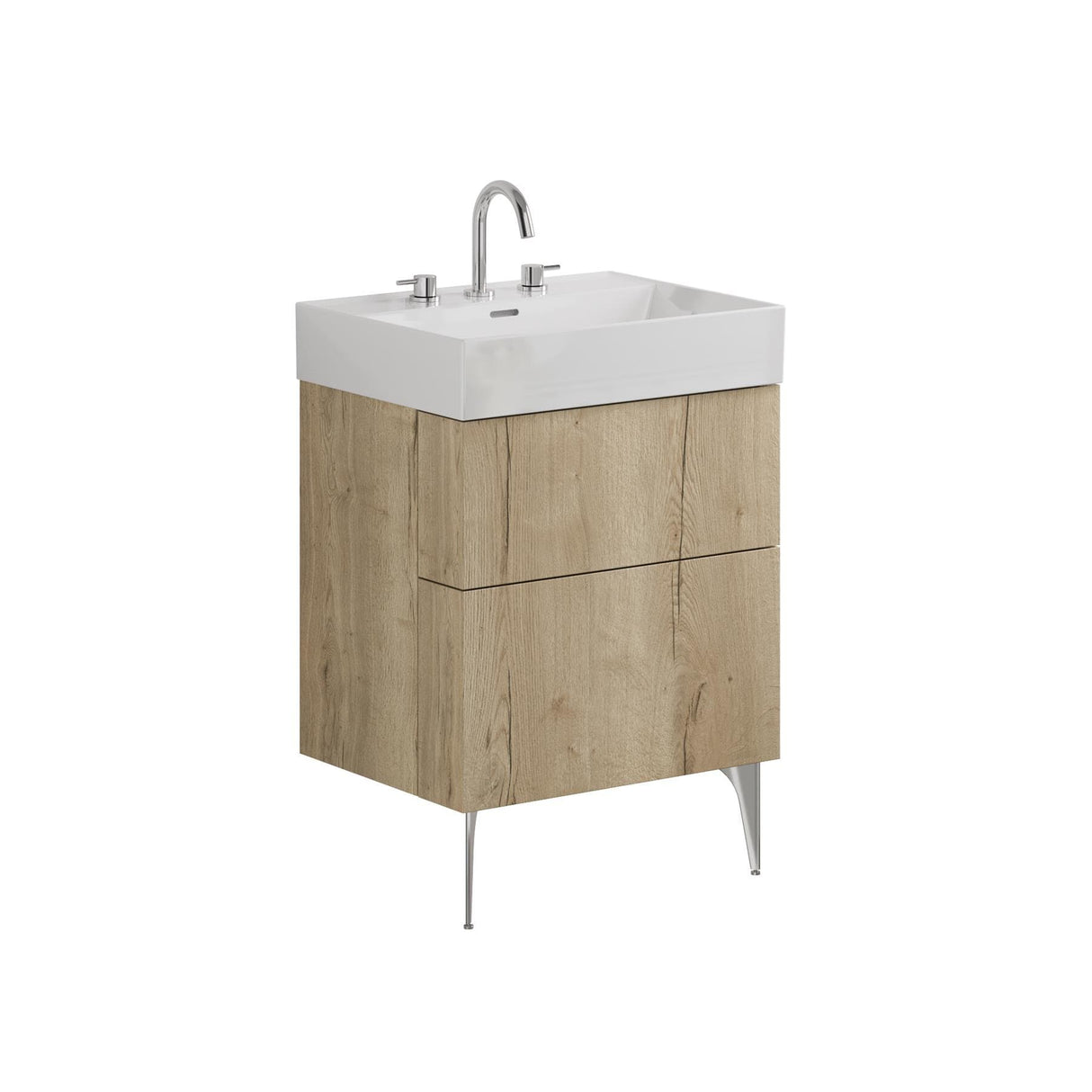 Crosswater Wall Mounted Vanity Unit Crosswater Avenue Vanity Unit with Basin - 600mm - Two Drawer - Wall Mounted
