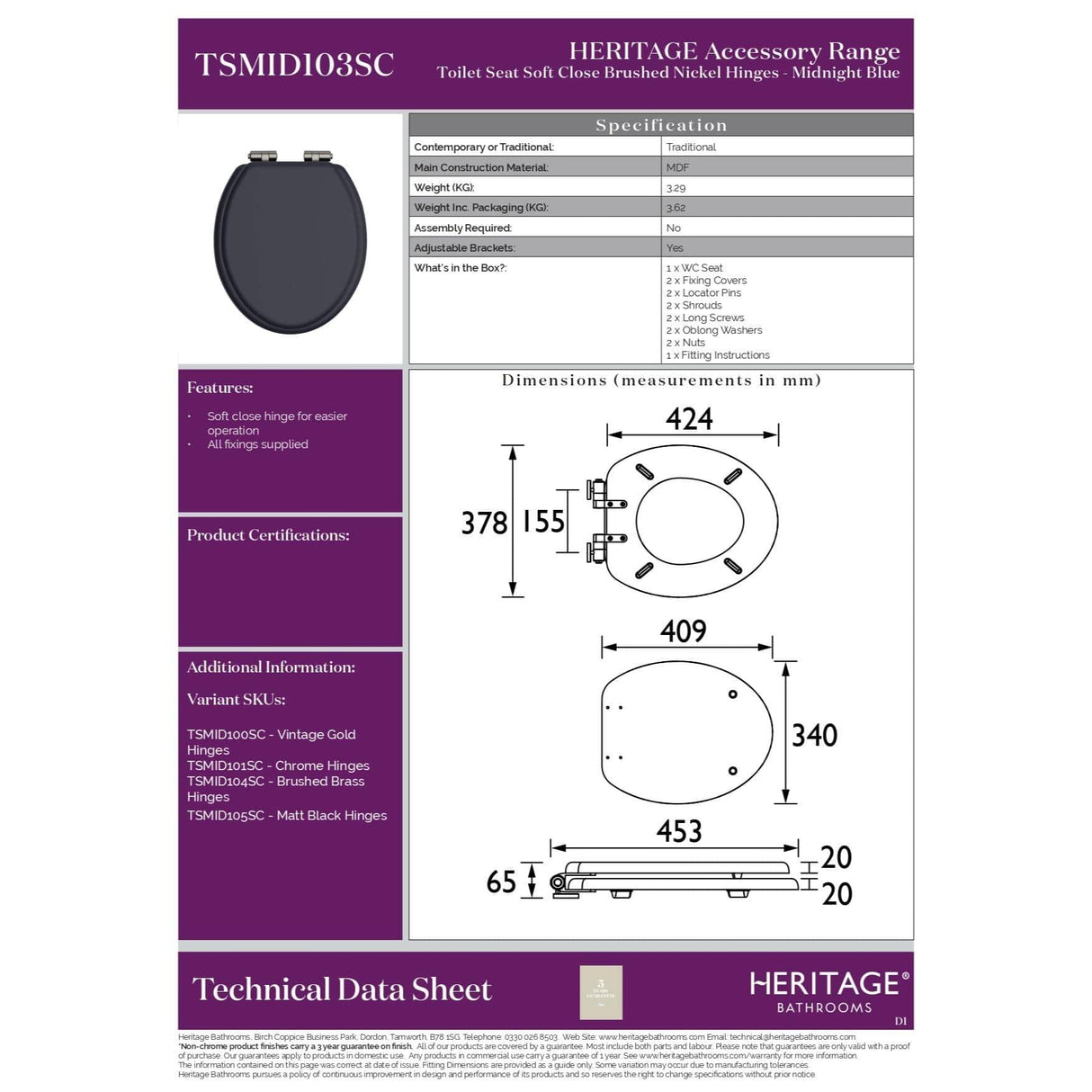 Heritage Toilet Seat Heritage Soft Close Wooden Toilet Seat