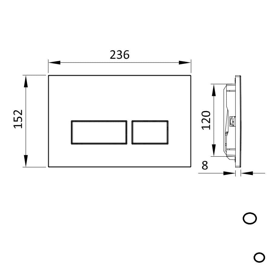 Crosswater Flush Plate Crosswater MPRO Stainless Steel Flush Plate
