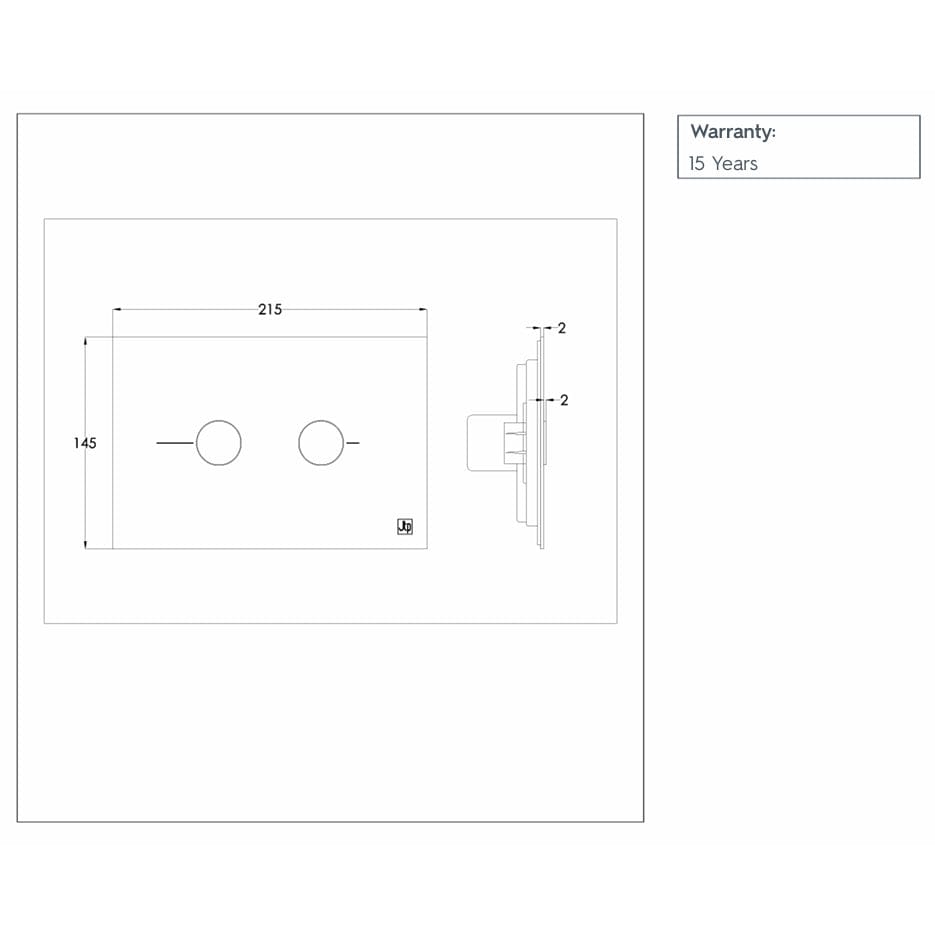 JTP Flush Plate JTP Metal Pneumatic Flush Plate