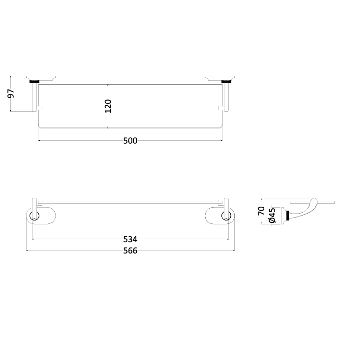 Burlington Guild Glass Shelf