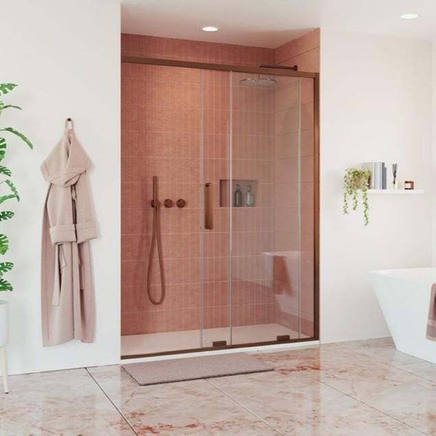 Crosswater Sliding Shower Door Brushed Bronze / 1400mm Crosswater Optix 10 Sliding Shower Door