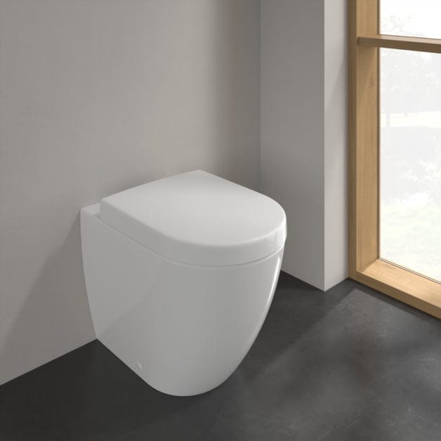 Villeroy & Boch Back to Wall Toilet Villeroy & Boch Subway 2.0 Rimless Back to Wall Toilet with Soft Close Seat
