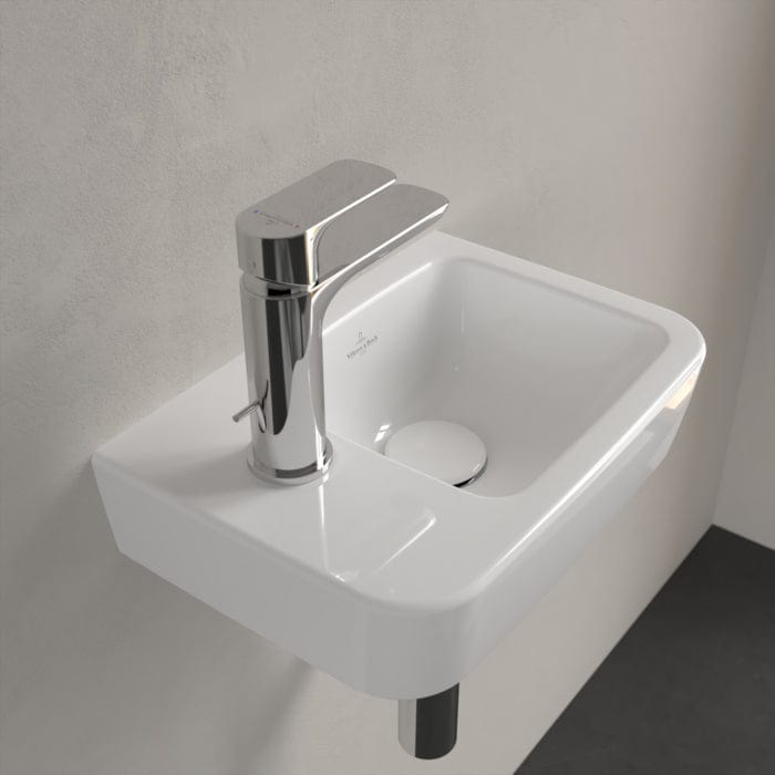 Villeroy & Boch Cloakroom Basin Villeroy & Boch O.novo Compact Hand Basin with OverFlow - 360mm Wide - in White Alpin