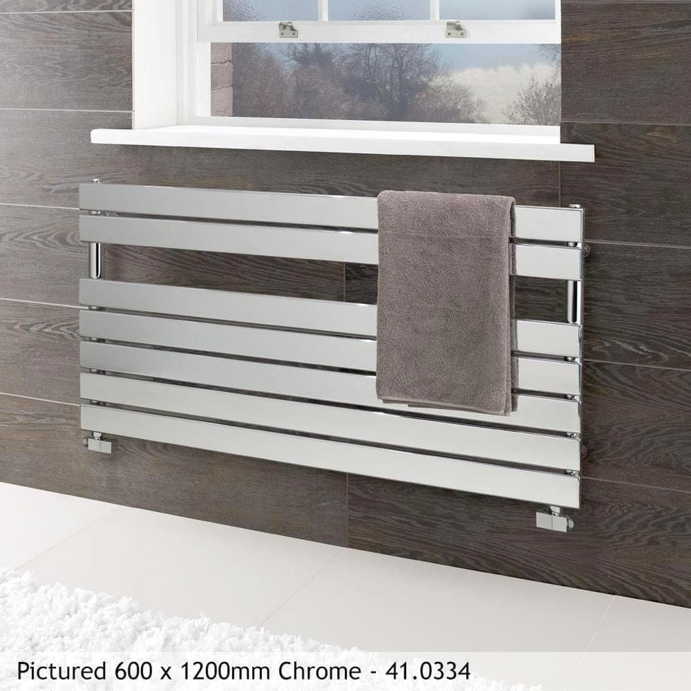 Eastbrook Designer Towel Rail 600 x 400 / Dual Fuel Eastbrook Staverton Tube on Tube Straight Vertical Heated Towel Rail in Chrome