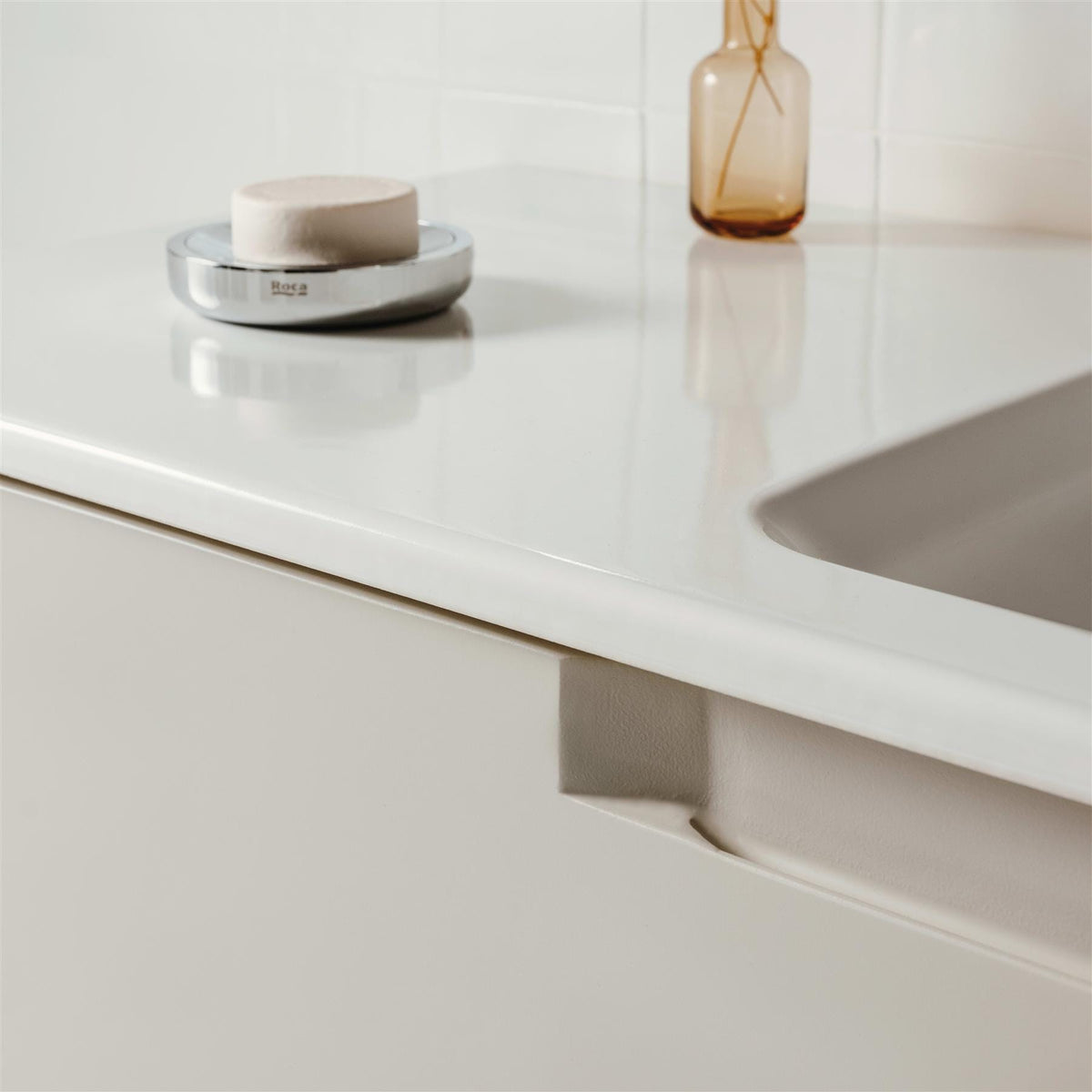 Roca Wall Mounted Vanity Unit Roca Aleyda 800mm Wall Mounted Two Drawer Vanity Unit with Basin